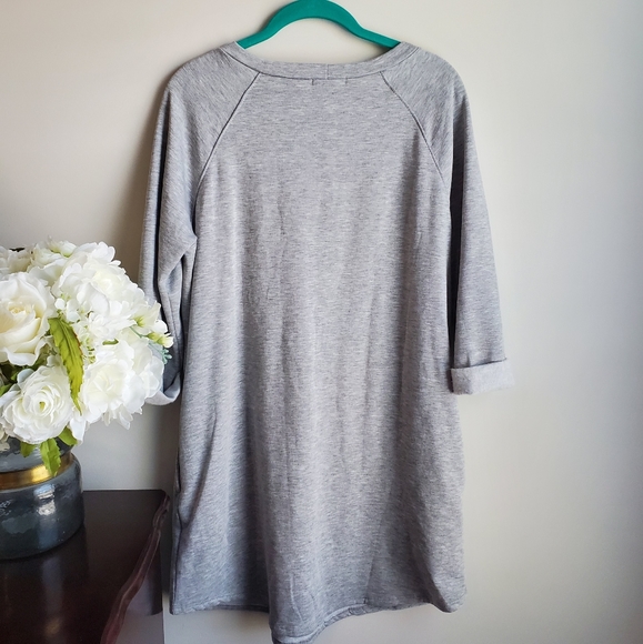 Heather Gray Sweatshirt Dress - Picture 6 of 6